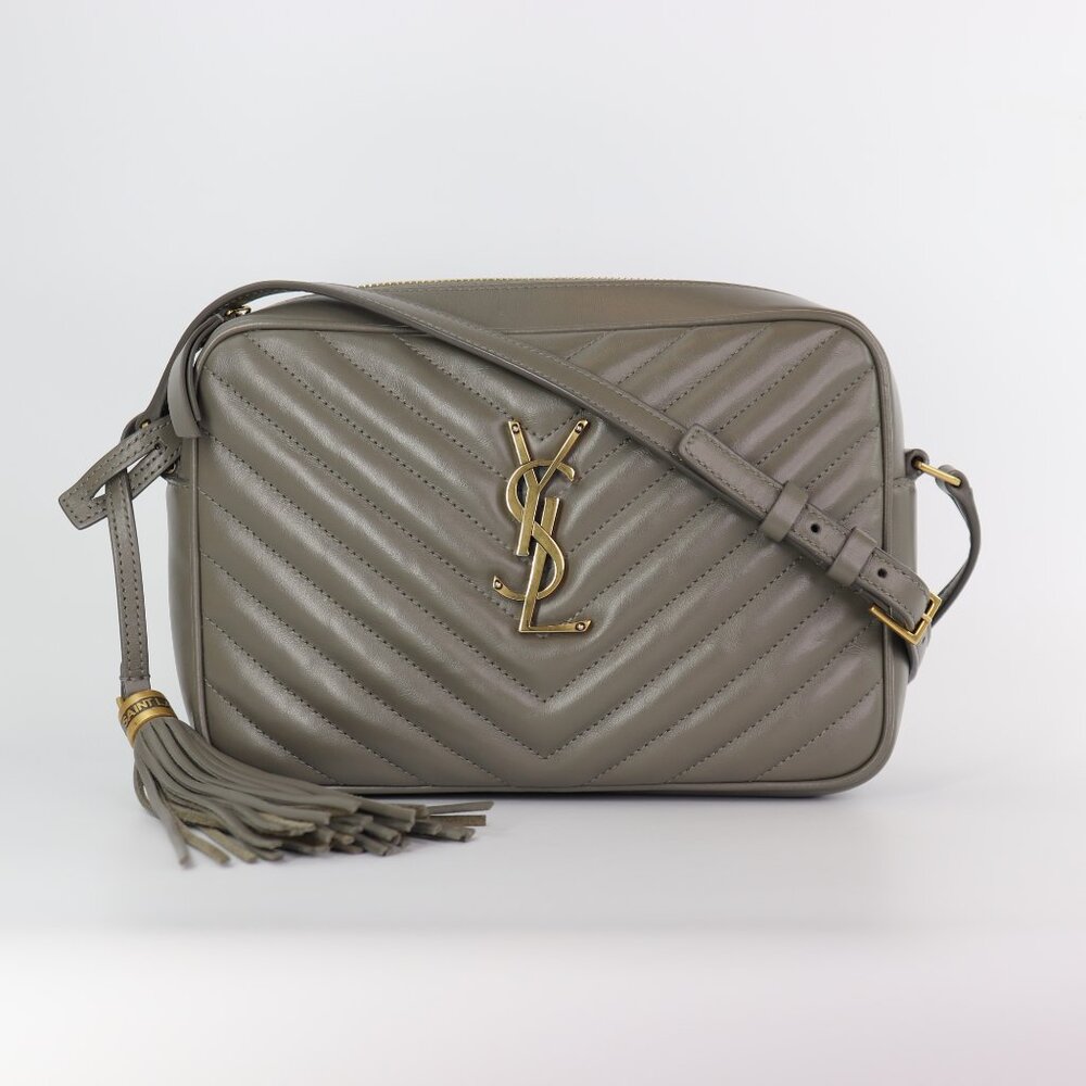 Saint Laurent Calfskin Matelasse YSL Monogram Lou Camera Bag